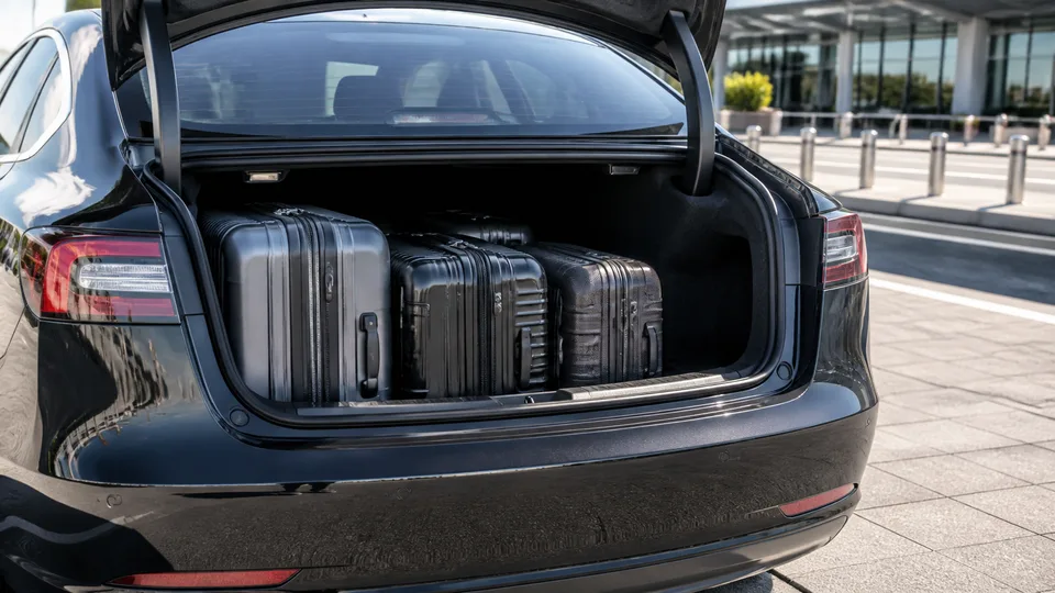 Véhicule premium avec bagages pour transfert taxi aéroport Lyon